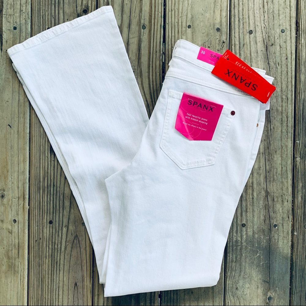 SPANX White Bootcut Jeans size 10
